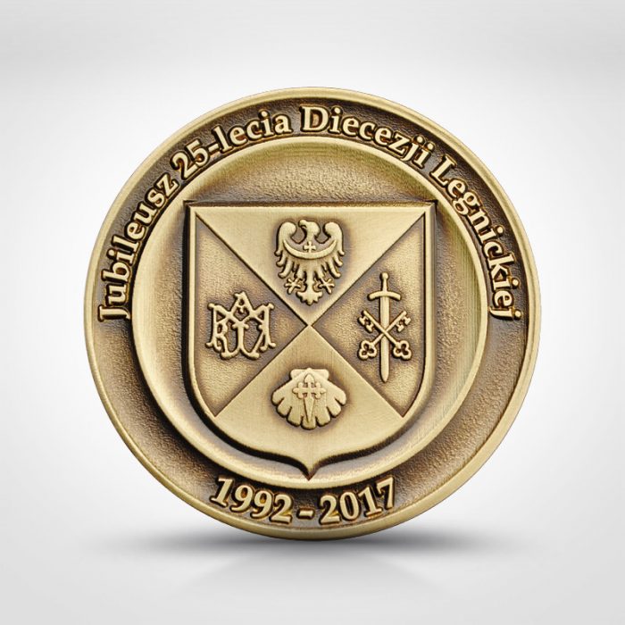 Medale, pinsy i odznaki tworzone na zamówienie - 25lat Diecezji Legnickiej 2