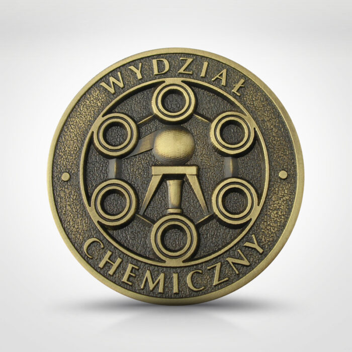 Produkcja medali i przypinek z herbem uczelni - Politechnika Wrocławska (1C)