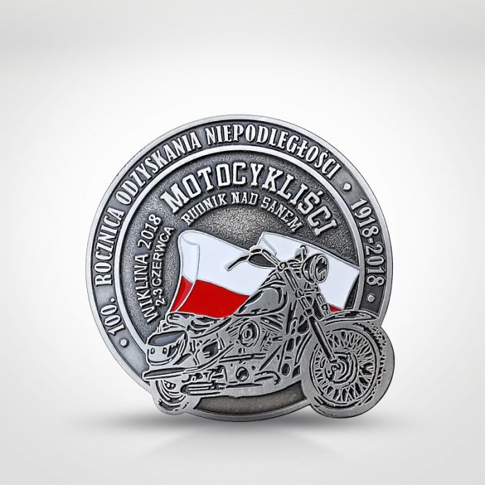 Metalowy znaczek, przypinka historyczna, patriotyczna